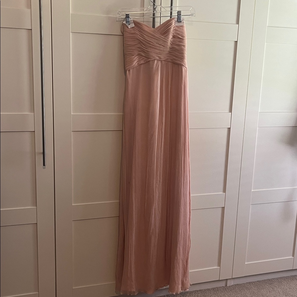 Amsale Strapless Peach Dress